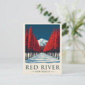 Red River New Mexico Reisposter uit het verleden Briefkaart (Staand voorkant)