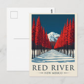 Red River New Mexico Reisposter uit het verleden Briefkaart (Voorkant / Achterkant)