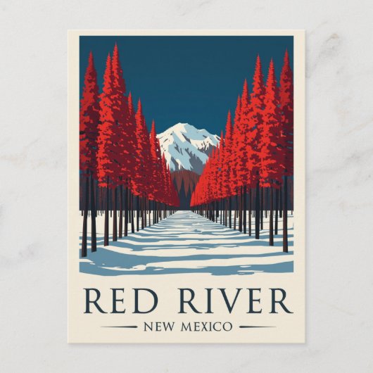 Red River New Mexico Reisposter uit het verleden Briefkaart (Voorkant)