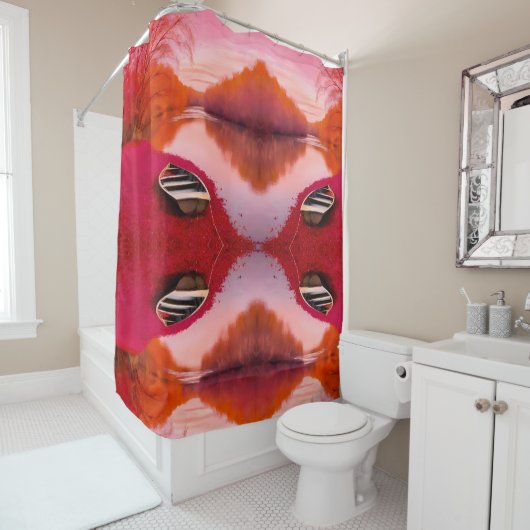 Red River Sunrise Douchegordijn (In situ)