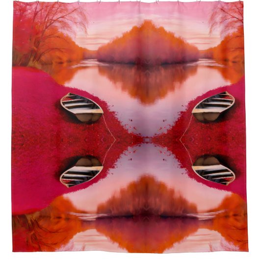 Red River Sunrise Douchegordijn (Voorkant)