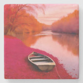 Red River Sunrise Stenen Onderzetter (Voorkant)