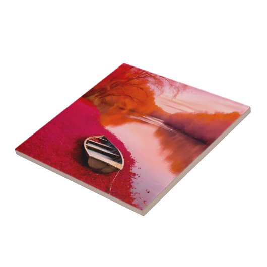 Red River Sunrise Tegeltje (Zijkant)