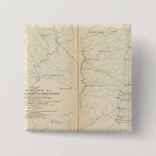 Red River Valley, La Vierkante Button 5,1 Cm (Voorkant)