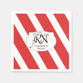 RED RN afstudeerfeest decor, verpleegster servet (Voorkant)