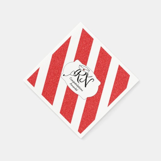 RED RN afstudeerfeest decor, verpleegster servet (Hoek)