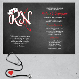 RED RN afstuderen verpleegkundige pinning ceremoni Kaart