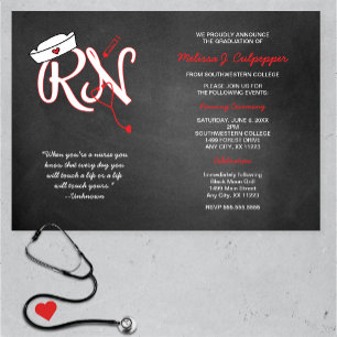 RED RN afstuderen verpleegkundige pinning ceremoni Kaart