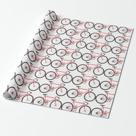 Red Road Bike Cadeaupapier (Uitgerold)