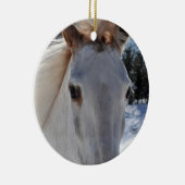 Red Roan Horse Eyes Keramisch Ornament (Rechts)