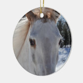 Red Roan Horse Eyes Keramisch Ornament (Links)