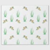 Red Robin Birds en Snowdrops Spring Patroon Cadeaupapier (Vlak)