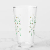 Red Robin Birds en Snowdrops Spring Patroon Glas (Rechts)
