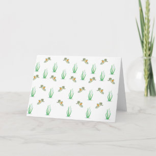 Red Robin Birds en Snowdrops Spring Patroon Kaart