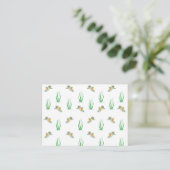 Red Robin Birds en Snowdrops Spring Pattern Informatiekaartje (Staand voorkant)