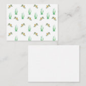 Red Robin Birds en Snowdrops Spring Pattern Informatiekaartje (Voorkant / Achterkant)