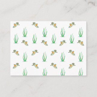 Red Robin Birds en Snowdrops Spring Pattern Informatiekaartje