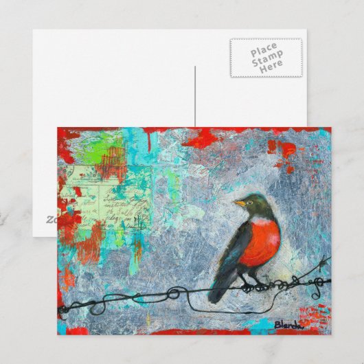 Red Robin Briefkaart (Voorkant / Achterkant)