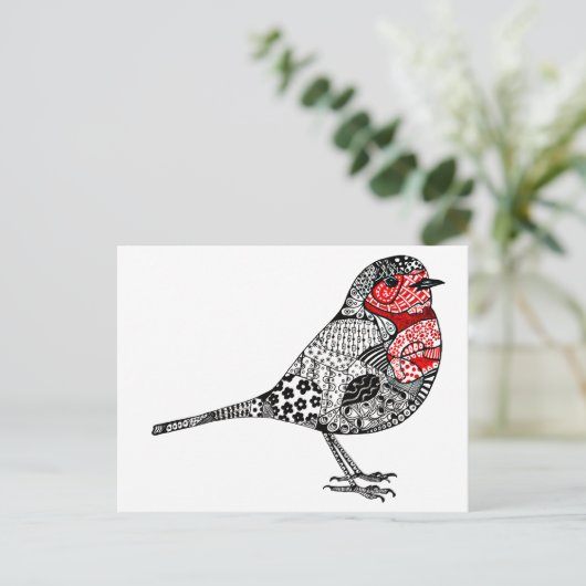 Red Robin Briefkaart (Staand voorkant)