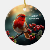 Red Robin Christmas Holiday Ornament (Voorkant)