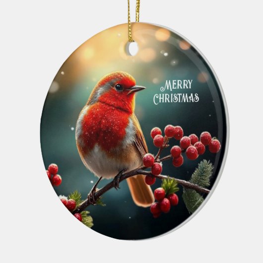 Red Robin Christmas Holiday Ornament (Links)