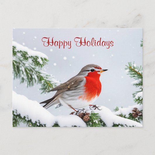 Red Robin Holiday Christmas Briefkaart (Voorkant)