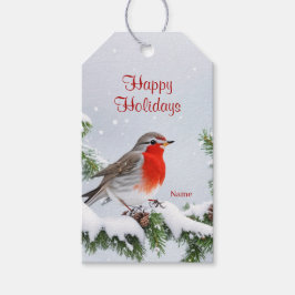 Red Robin Holiday Christmas Gift Label Cadeaulabel