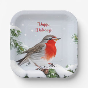 Red Robin Holiday Christmas Paper Bord