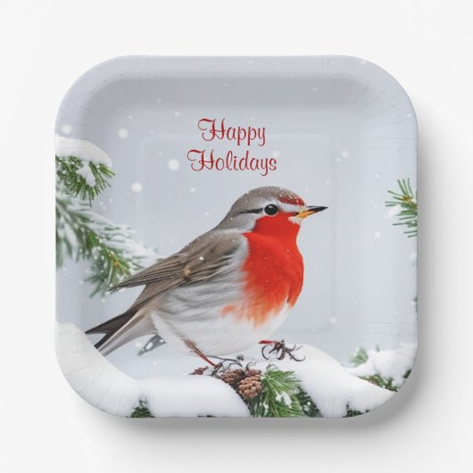 Red Robin Holiday Christmas Paper Bord (Voorkant)