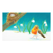 Red Robin Illustration Foto Afdruk (Voorkant)