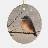 Red Robin in de sneeuw Keramisch Ornament (Links)