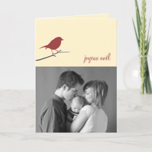 Red robin Joyeux Noël Christmas Moderne Foto Feestdagen Kaart
