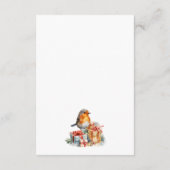 Red Robin Pine Christmas Enclosure Card Informatiekaartje (Achterkant)