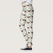 Red Robin Seasons Greetings Elegant White Bird Leggings (Links)