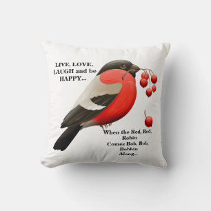 Red Robin Song Accent Pillow Kussen