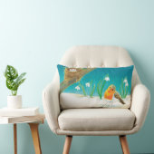 Red Robin Spring Snowdrops Kussen (Stoel)