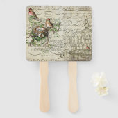 Red Robin Trouwfan Handwaaier (Voorkant en achterkant)