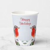 Red Robin Vakantie Kerst Papier Cups Papieren Bekers (Links)