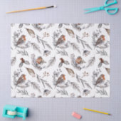 Red Robin Waterverf Botanische Kerstvakantie Tissuepapier (Craft)