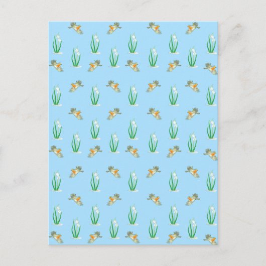 Red Robins en Snowdrops Briefkaart (Voorkant)