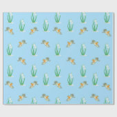 Red Robins en Snowdrops Cadeaupapier (Vlak)