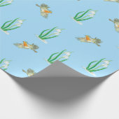 Red Robins en Snowdrops Cadeaupapier (Hoek)