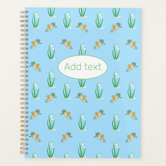 Red Robins en Snowdrops Spring Pattern Planner (Voorkant)