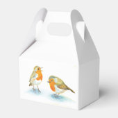 Red Robins in Winter Favor Box Bedankdoosjes (Achterkant)