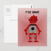 Red Robot - Je schijn Briefkaart (Voorkant / Achterkant)