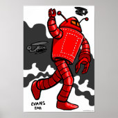 Red Robot Rampaging Poster (Voorkant)
