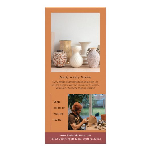 Red Rock Arches Creative Marketing Rack Kaart (Achterkant)