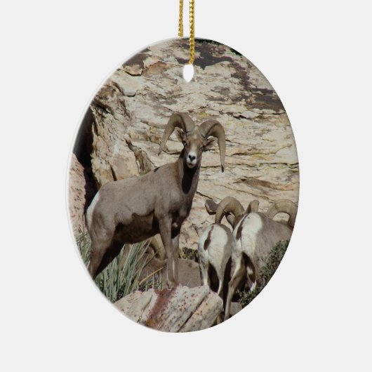 Red Rock Big Horn Sheep Keramisch Ornament (Rechts)