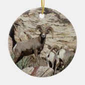 Red Rock Big Horn Sheep Keramisch Ornament (Voorkant)