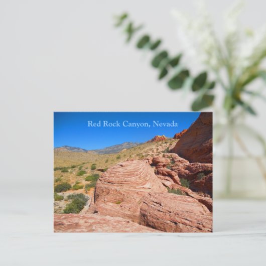 Red Rock Canyon bij Las Vegas Boulevard Briefkaart (Staand voorkant)